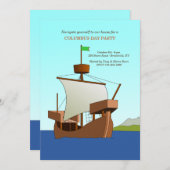 Zeitalter der Entdeckung - Kolumbus-Tageseinladung Einladung (Vorne/Hinten)