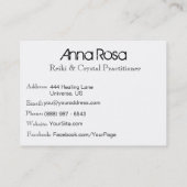 *~* Zeitalter-geistiger Kristallyoga Reiki Meister Visitenkarte (Rückseite)