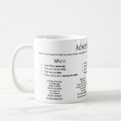 Zeitanzeigen - Phrasen Kaffeetasse (Links)