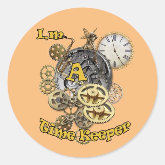 Zeitbegrenzer Runder Aufkleber (Vorderseite)