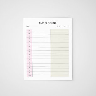 Zeitblock-Planer Notizblock