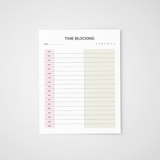 Zeitblock-Planer Notizblock