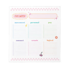 Zeitblockplanungspad Notizblock