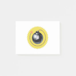 Zeitbombe-Brennsicherung Post-it Klebezettel