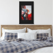 Zeitdruck auf schwarz leinwanddruck (Insitu (Schlafzimmer))