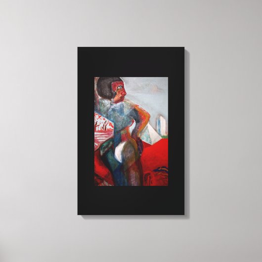 Zeitdruck auf schwarz leinwanddruck (Vorderseite)