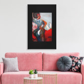 Zeitdruck auf schwarz leinwanddruck (Insitu (Wohnzimmer))