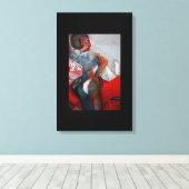 Zeitdruck auf schwarz leinwanddruck (Insitu (Holzboden))