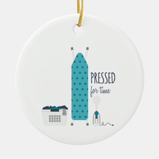 Zeitdruck Keramik Ornament (Vorne)