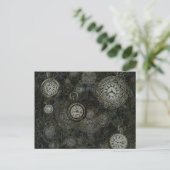 Zeitdruck, schwarz, silber postkarte (Stehend Vorderseite)