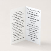 Zeiten der Trouble-Gebetskarte (Innenseite)