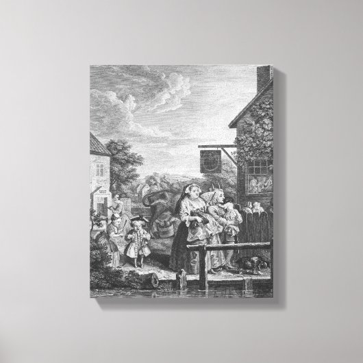Zeiten des Tages, Abend, 1738 Leinwanddruck (Vorderseite)