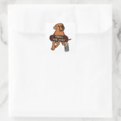 Zeiten sind ruff quadratischer aufkleber (Tasche)