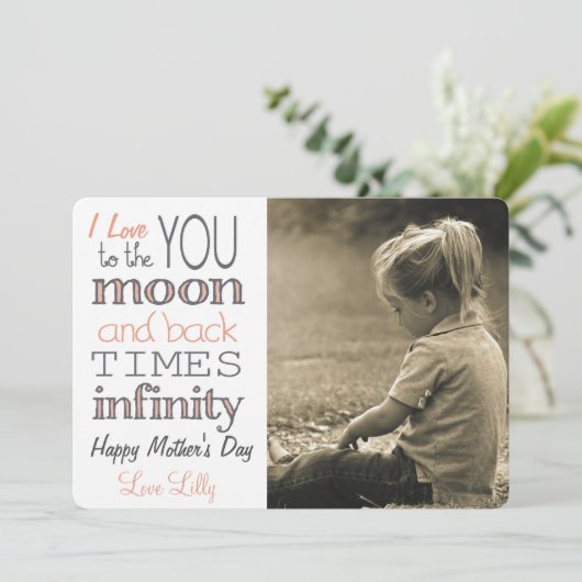 Zeiten Unendlichkeit Mond und Zurück Karte (Stehend Vorderseite)