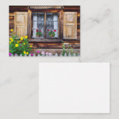 Zeitfenster der alten Hütte - Visitenkarte (Vorne/Hinten)