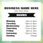 Zeitfenster für Geschäftszeiten Fensteraufkleber (Blatt 3)