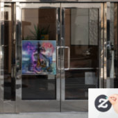 Zeitfensterklammern Fensteraufkleber (Büro Tür)