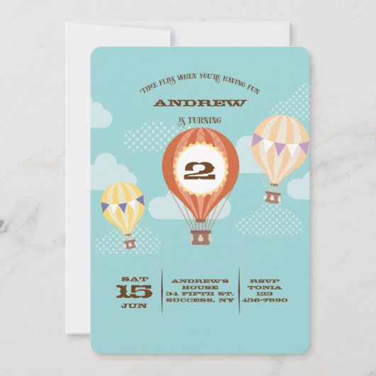 Zeitfliegen-Einladung Einladung (Vorderseite)