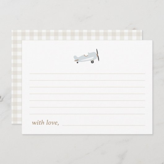 "Zeitfliegen" Flugzeitkapselkarten Dankeskarte (Vorne/Hinten)