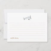 "Zeitfliegen" Flugzeitkapselkarten Dankeskarte (Vorderseite)