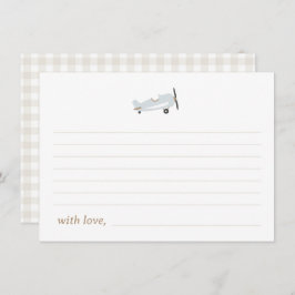 "Zeitfliegen" Flugzeitkapselkarten Dankeskarte