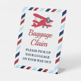 Zeitfliegen Flugzeug Geburtsdatum Gepäckausweis Sockelschild