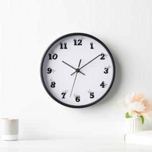 ZEITFLIEGEN Niedliche Funny Fly Wanduhr