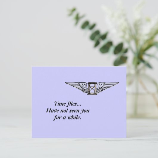 Zeitfliegen Postkarte (Stehend Vorderseite)