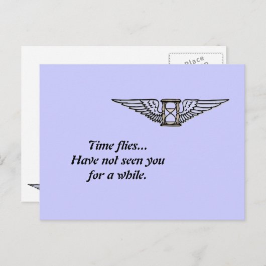 Zeitfliegen Postkarte (Vorne/Hinten)