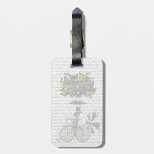 Zeitfliegen-Rabbit Gepäckanhänger (Rückseite vertikal)