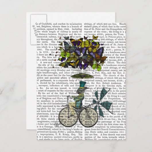 Zeitfliegen-Rabbit Postkarte (Vorne/Hinten)