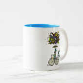 Zeitfliegen-Rabbit Zweifarbige Tasse (VorderseiteRechts)