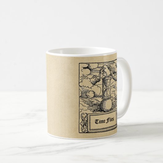 Zeitfliegen / Tempus-Fugit - individuell angepasst Kaffeetasse (VorderseiteRechts)