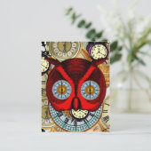 Zeitfliegen Uhren Postkarte (Stehend Vorderseite)