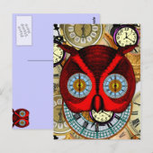 Zeitfliegen Uhren Postkarte (Vorne/Hinten)