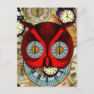 Zeitfliegen Uhren Postkarte