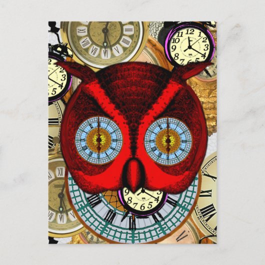 Zeitfliegen Uhren Postkarte (Vorderseite)