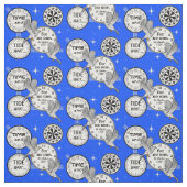 Zeitfliegen - Vögel und Uhren - Hellblau Stoff (Muster)