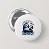 Zeitfliegende Hexen Halloween Fliegende Hexe Monds Button (Vorne & Hinten)