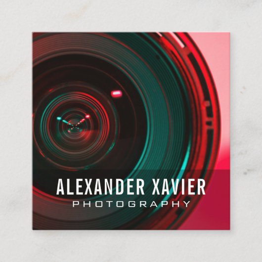 Zeitfotograf Quadratische Visitenkarte (Vorderseite)