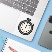 Zeitgeber Aufkleber (Laptop mit iPhone)