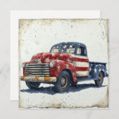 Zeitgeehrt: Vintager Ruhm Feiertagskarte (Vorne/Hinten)