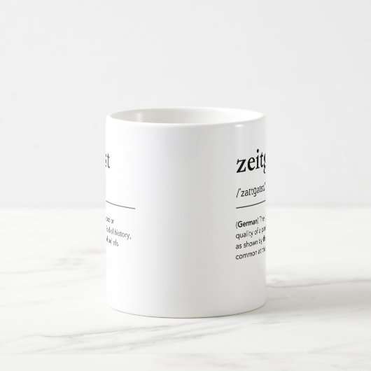 Zeitgeist Definition Deutsch zeitgenössisch Kaffeetasse (Mittel)