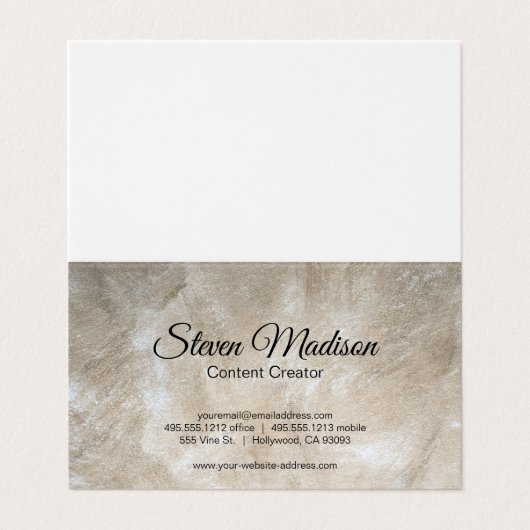 zeitgemäß | Künstlerisch | Classic Visitenkarten (Außenseite Aufgefaltet)