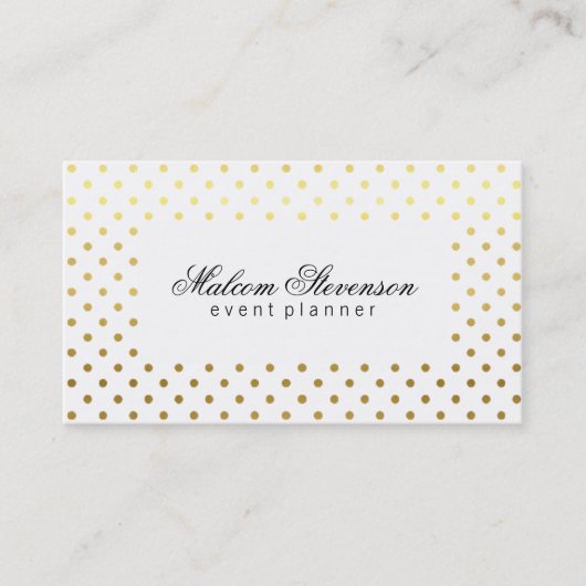 zeitgemäß | Polka Dots | Gold III Visitenkarte (Vorderseite)