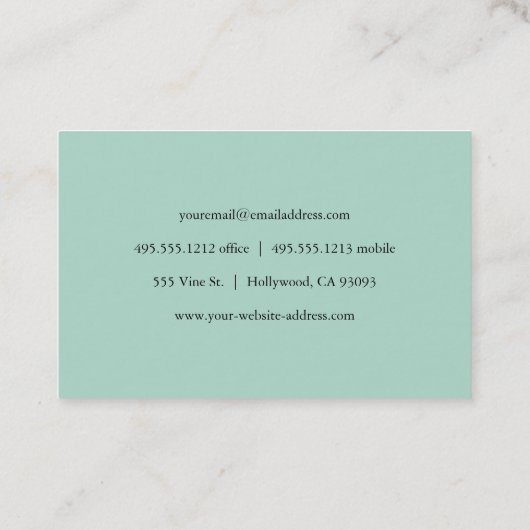 zeitgemäß visitenkarte (Rückseite)