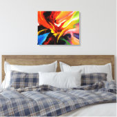 Zeitgemäße Abstrakte Malerei Leinwanddruck (Insitu (Schlafzimmer))