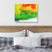 Zeitgemäße Abstrakte Malerei Leinwanddruck (Insitu (Schlafzimmer))