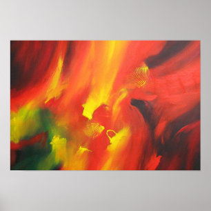 Zeitgemäße Abstrakte Malerei Poster