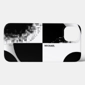 Zeitgemäße Abstrakte Schwarz-Weiß-Schaltkreise Case-Mate iPhone Hülle (Rückseite (Horizontal))